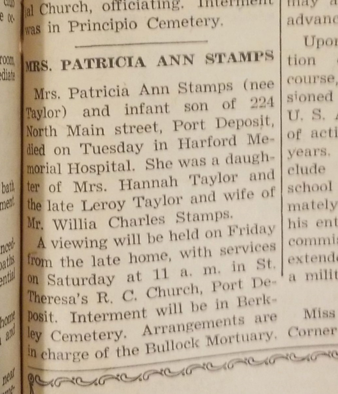 Patricia Stamps' obituary