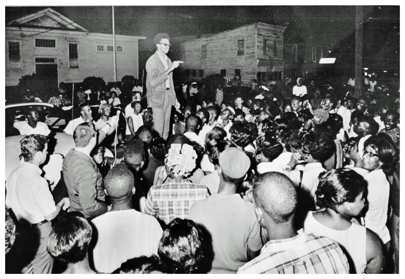 H. Rap Brown speaking at Cambridge, MD civil rights protest